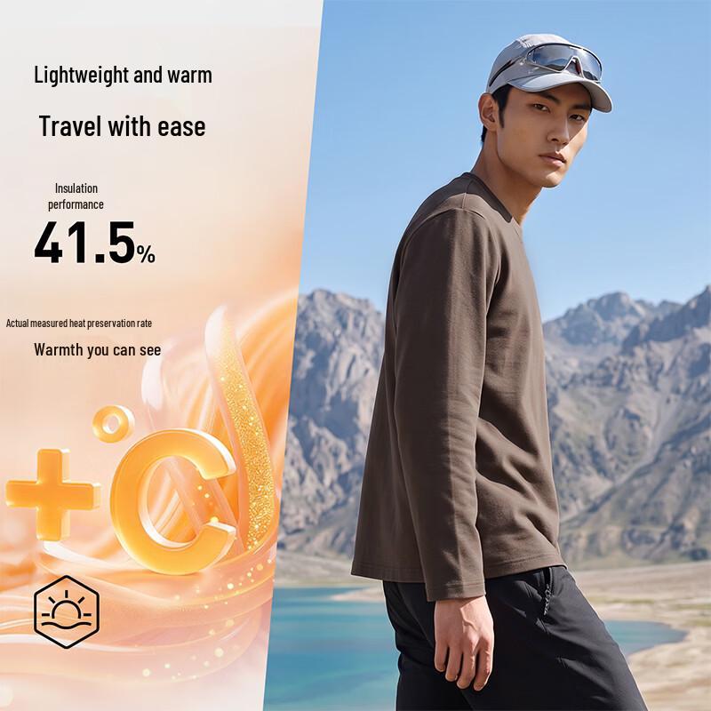 PEAK Men's Thermal Long-Sleeve Base Layer for Outdoor Sports