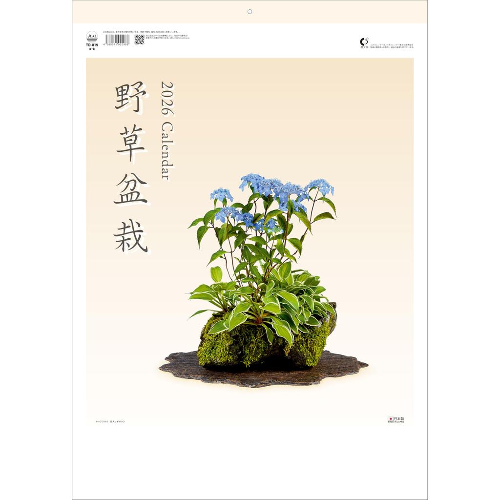 Todan 2026 Wall Calendar Wildflower Bonsai x 38cm 53.5 TD-819