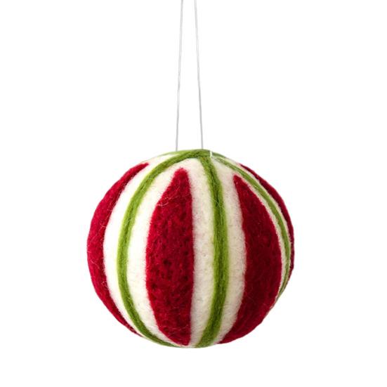 Wool Ball Christmas Ornament Handmade Felt Balls Christmas Tree Hanging Ornaments for Vintage Xmas Holiday Farmhouse Party Decor