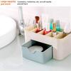 Drawer Design Plastic Desktop Jewelry Makeup Brush Lipstick Storage Container Cosmetic Organizer Box