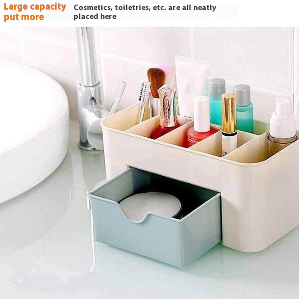 Drawer Design Plastic Desktop Jewelry Makeup Brush Lipstick Storage Container Cosmetic Organizer Box