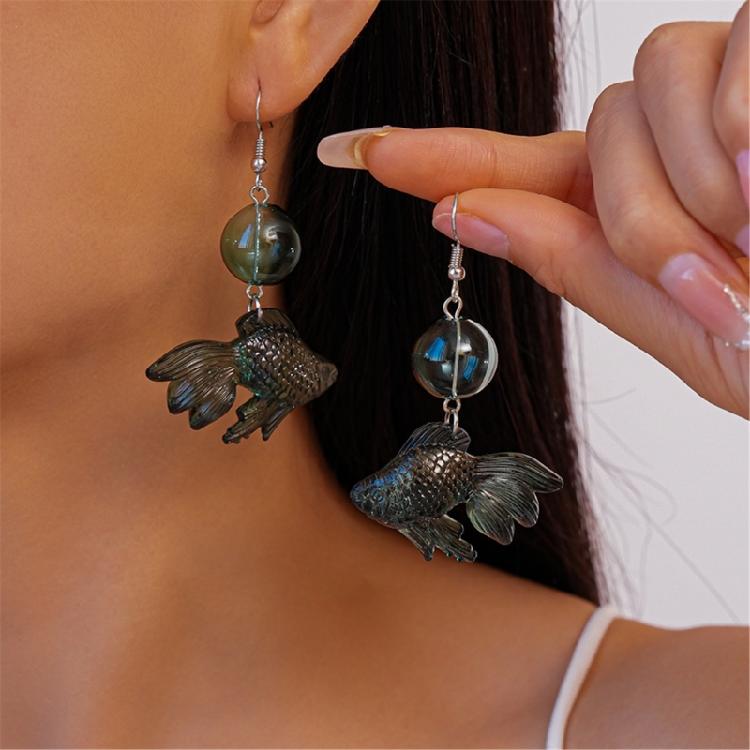Unique Ear Buckles Goldfish Charm Earrings Elegant Accessories Fashion Females Ear Jewelry Suitable for Party Daily