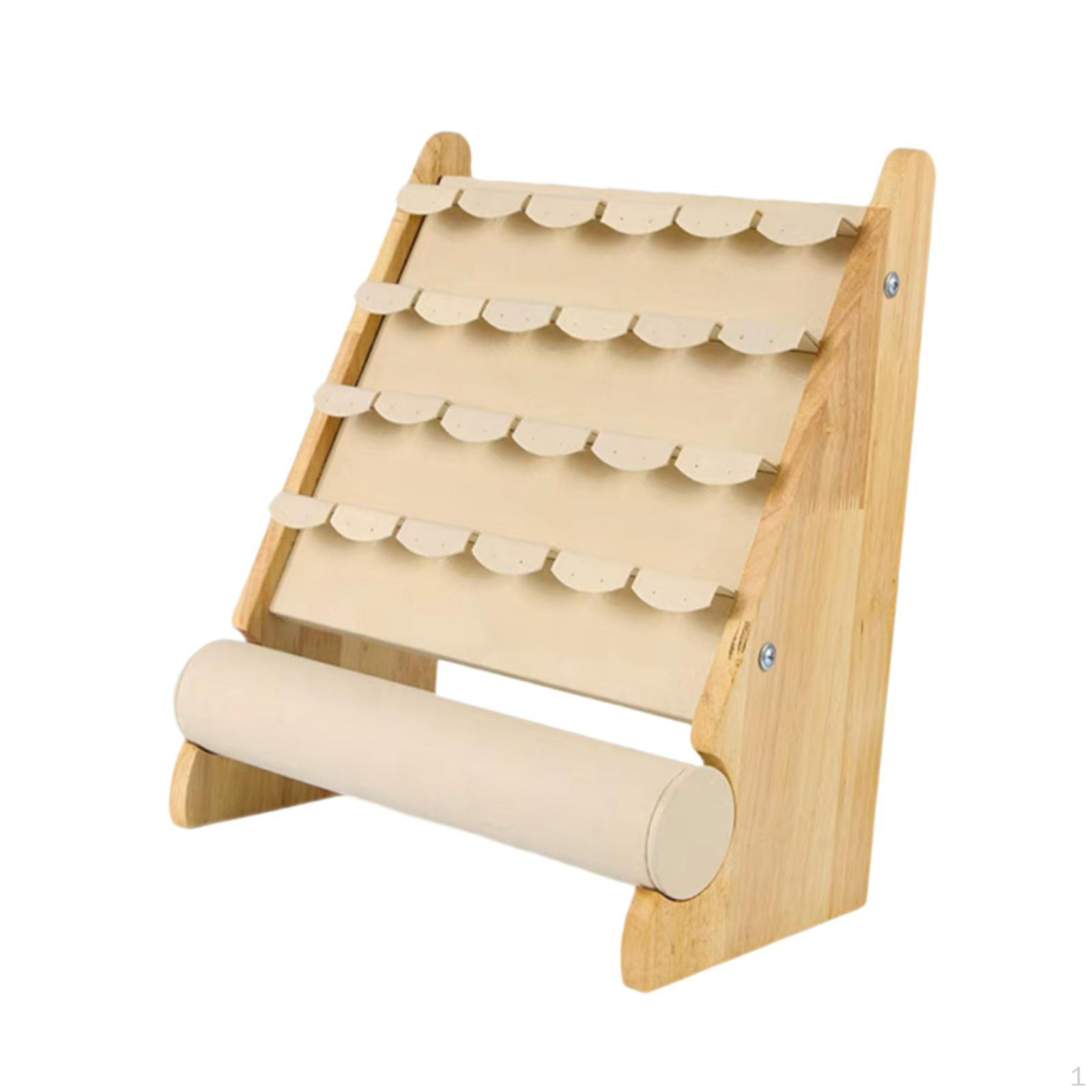 

Bracelet Earing Display Rack Jewelry Stand 24 Pairs of Earrings Decor Modern жовтий