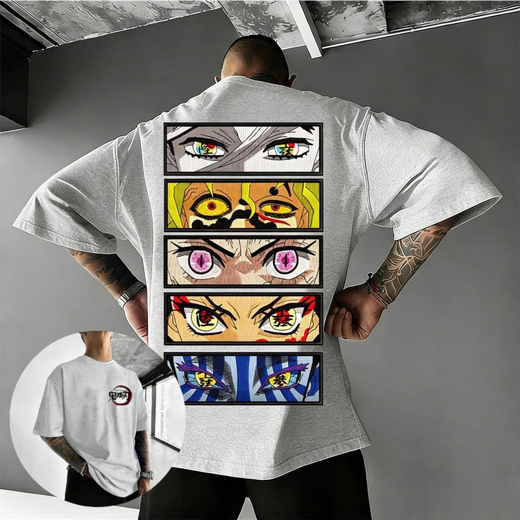 Anime Demon Slayer Vintage Cartoon TShirt Unisex Women 2026 Summer Graphic Print Short Sleeve Casual Streetwear Tops