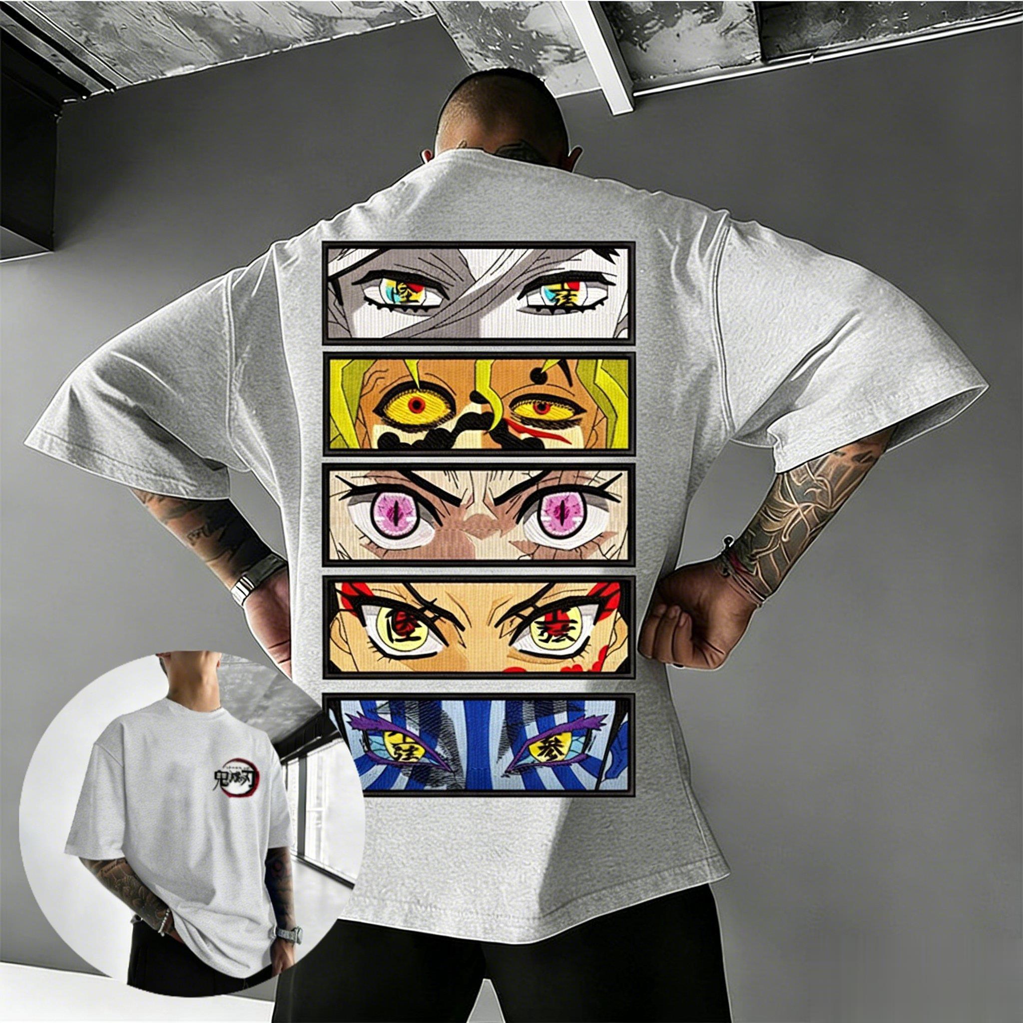 

Anime Demon Slayer Vintage Cartoon TShirt Unisex Women 2026 Summer Graphic Print Short Sleeve Casual Streetwear Tops 4XL