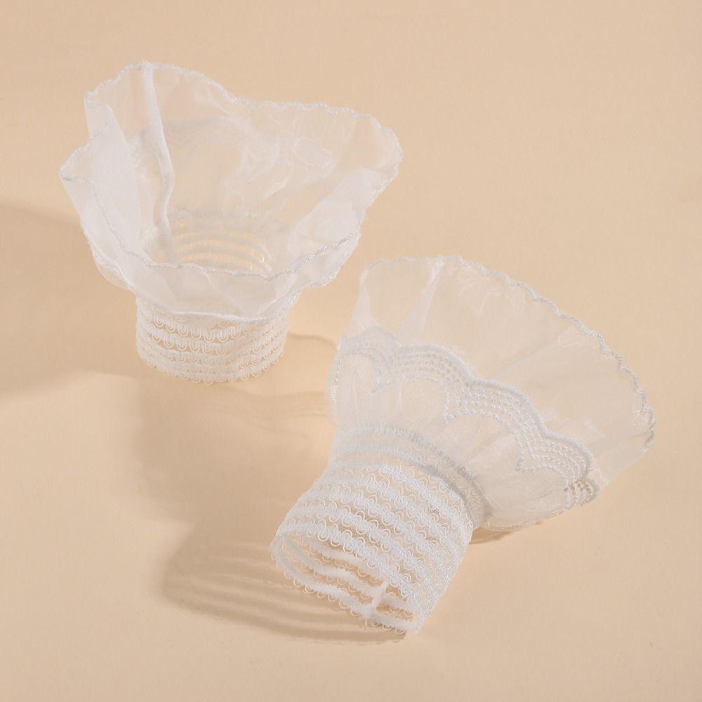 Victorian Lace Ruffled Wrist Solid Color Fake Sleeves Cuffs Detachable Sleeves Cuffs  Wedding