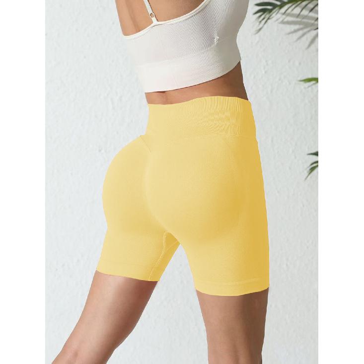 New Seamless Waist Shorts, Breathable Outdoor Sports And Fitness Pants, Hip Lifting Tight Yoga Pants, Peach Hip Compression Pants For Women