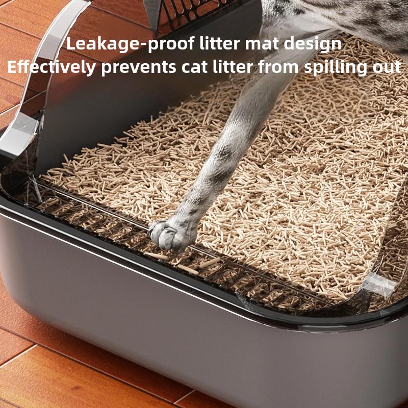 Offene Katzenklo-Box Tragbare Bettpfanne Kätzchen-Klo-Schale Katzentoilette Sandkasten