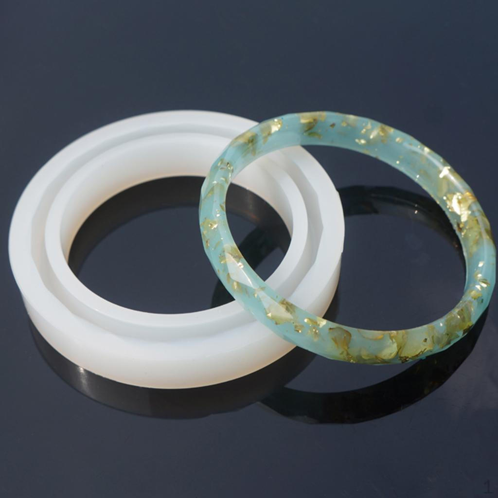 Silicone Round Mold For Faceted Bangle Bracelet Jewelry Making Tools Handmade Crafting Candle Soap