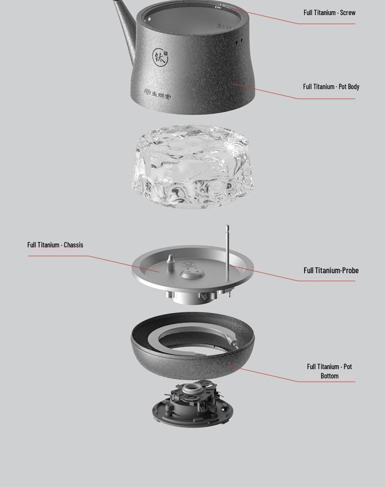 Shang Peng Tang 2025 Pure Titanium Electric Teapot with Integrated Heat Preservation