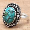 Tibetan Turquoise Gemstone Handmade Silver Jewelry  "7.5"