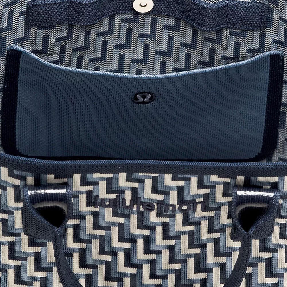 Lululemon Polyester Tote Bag, Shopping Bag, Handbag Small Women's Blue LW9FTRS-070354