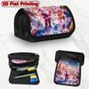 1pc Festival Candy Land Santa Claus Red Design Double Layer Flip Pencil Case - 2D Printing, Large Capacity Zipper Closure, Suitable for Schools, Offic