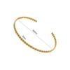 Meier French-style Fine Cable Knit Open Bangle for Women, Crafted In 18k Gold-plated Titanium Steel