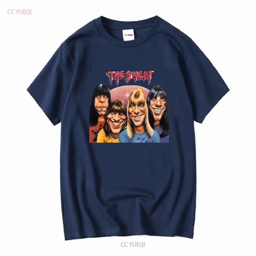 Cotton T Shirt The Sweet Fanny Adams Album Brian Connolly Steve Priest Vintage Washed Top For Everyday Wear Stretched Slightly