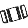 Compatible with Carbon Fiber Center Console Dashboard Air Outlet Panel Interior Accessories for Toyota 4Runner SUV 2010-2024 (3PCS Black)