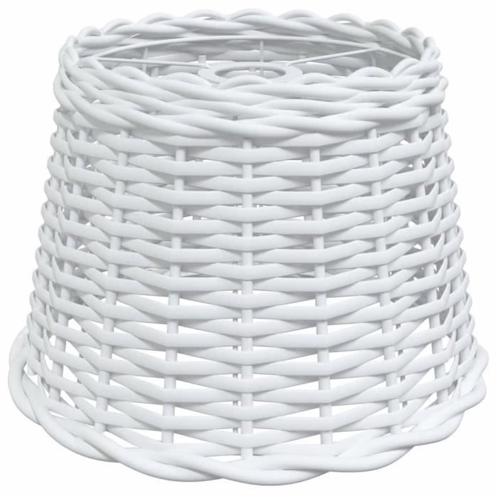 VidaXL White Ceiling Lamp Shade Ø30x20 Cm Wicker 364367