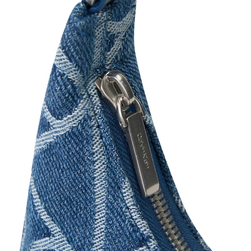 Calvin Klein Elegant Commuter Style Monogram Jacquard Print Underarm Bag Women Handbags Rainbow-Blue 4F3431G-YBN