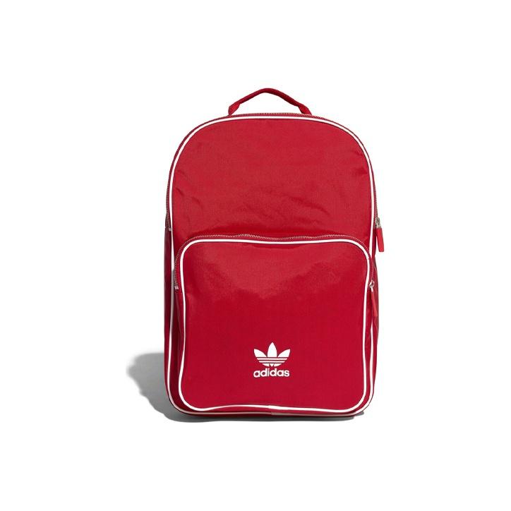 Adidas Originals Classic Logo Polyester Backpack Unisex Backpack Red CW0636 Red