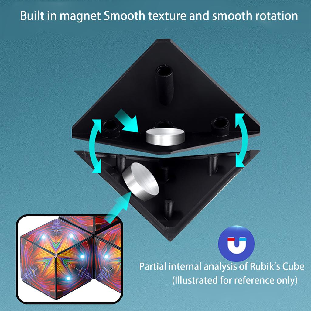 3D Solid Geometry Cube, Magnetic Versatile Puzzle Toy, Parent-Child Interaction