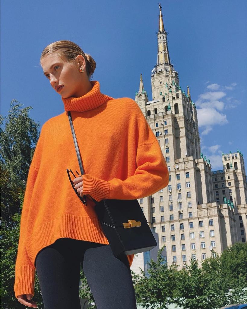 European & American Women's Thick Knit Sweater - Autumn/Winter, Loose High Neck Pullover