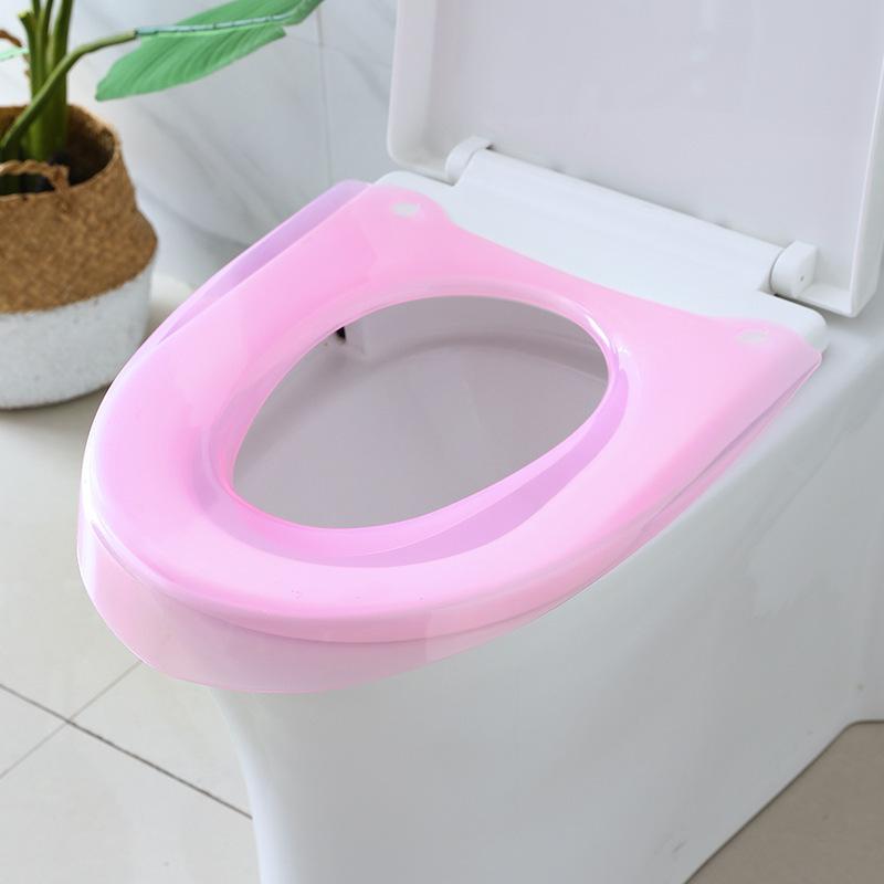Plastic Toilet Seat Household Waterproof Partition Seat Cover Thickened Bathroom Toilet Lid Stool Cushion Pad Toilet Seat
