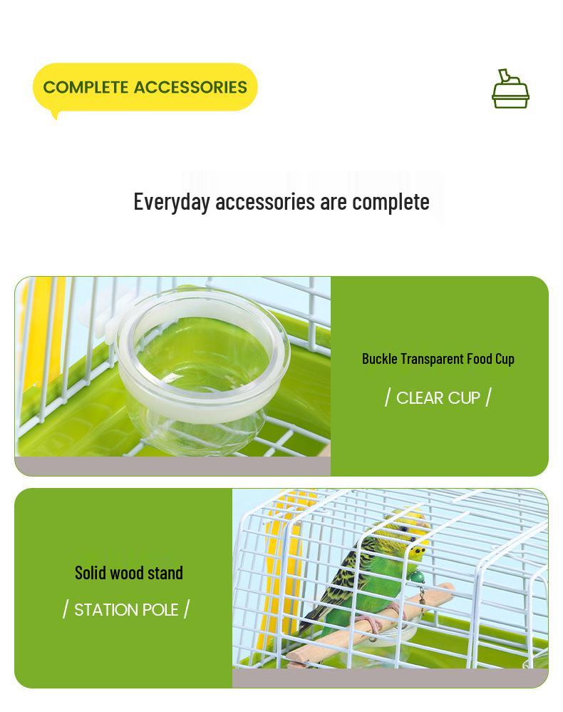 Handheld Bird Cage for Budgies, Cockatiels, Finches & Small Pets