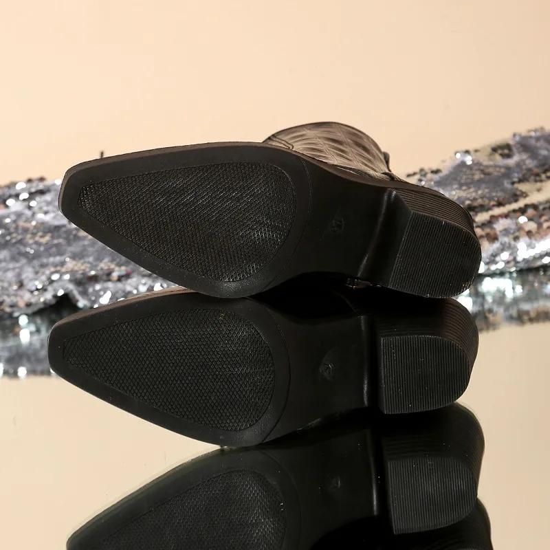 Fashion 2025 Fashion Ladies Shoes Side Zipper Women's Boots New Lace-up Office and Career Sexy Pointed Toe Solid Best Seller Ankle Boots