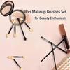 9Pcs Makeup Brush Set, 1 Eyeliner Brush 1 Eyebrow Brush 7 Eyeshadow Brushes, Professional Makeup Brushes Double Ended Makeup Brushes (A)