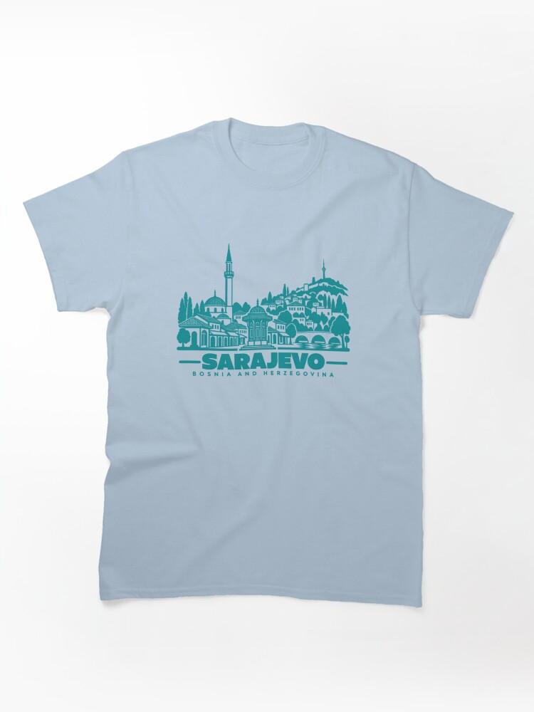 Cities Skylines Sarajevo Bosnia and Herzegovina Line Art Skyline Poster Classic T-Shirt