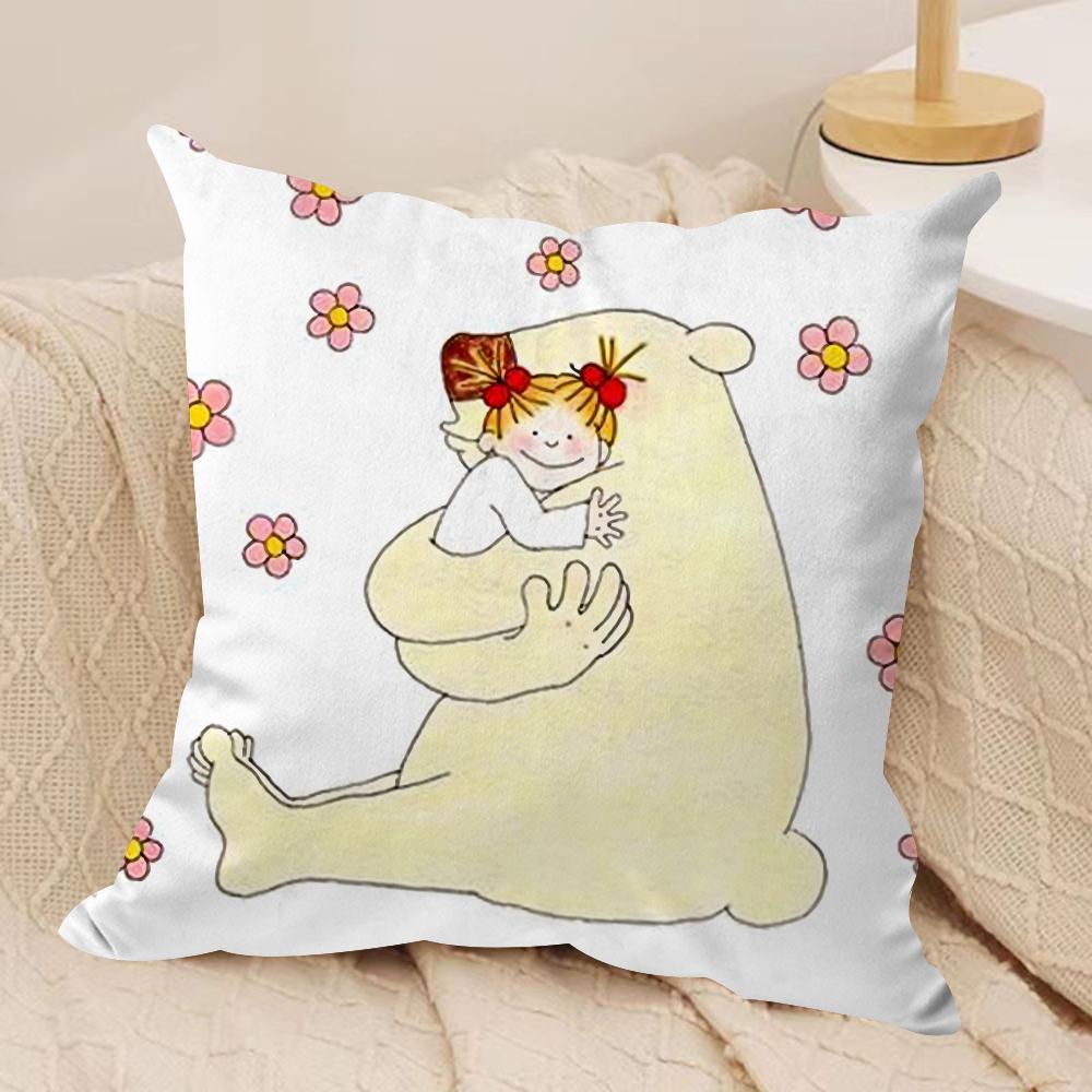 C-Coco and Wondrous Gang Cushion Cover Silky Short Plush Double-Sided Printed Pillow Case for Sofa All Seasons Home Decor Gift
