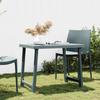 Camping Table Green 79x56x64 Cm PP Wood Look