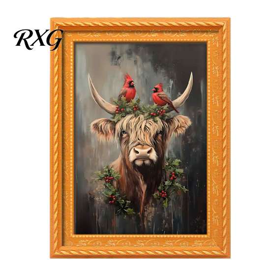 Christmas Gift for Family Halloween Refrigerator Magnets, Cute Cat Ghost Bathing Picture Frame Retro Funny Home Decorations Highland Cow Magnetic