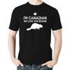 Witty Fashions I Am Canadian We Love Our Beaver - Funny Canada Day Flag - 1st July - Novelty Mens T-Shirt