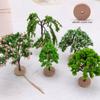 Miniature Garden Mini Simulation Landscape Tree Plastic Building Model Tree OB11 Micro Landscape Scene Production Material
