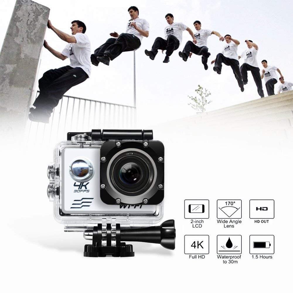 Action Camera, 4K High-definition Underwater Camera, Wireless WiFi Waterproof Outdoor Digital Camera