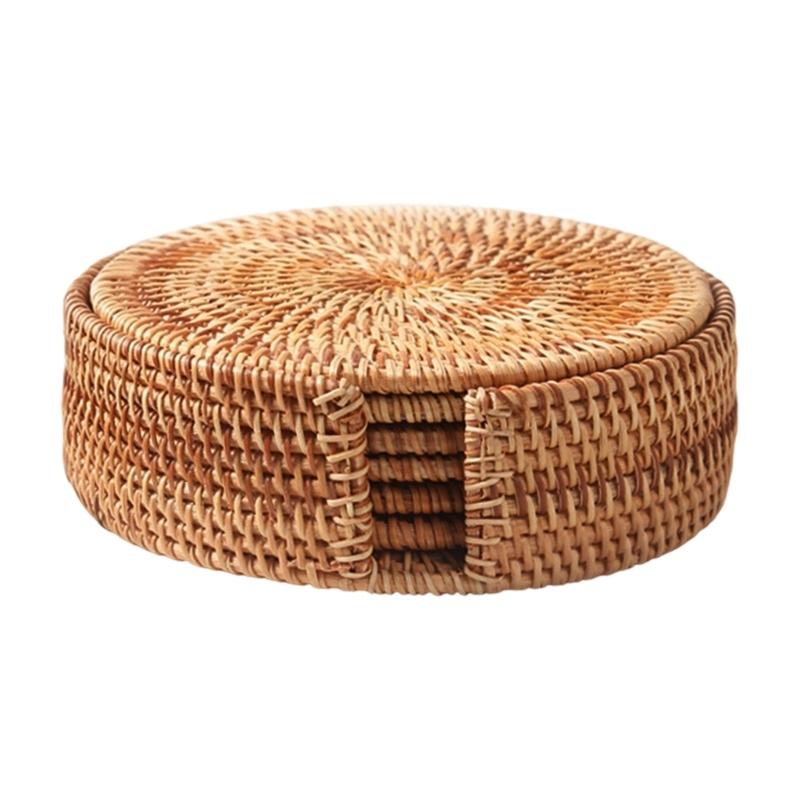 Decorative Kitchen Mat Nonslip Natural Fiber Coaster For Hot Dishes And Drink Slip Resistant Grass Placemat