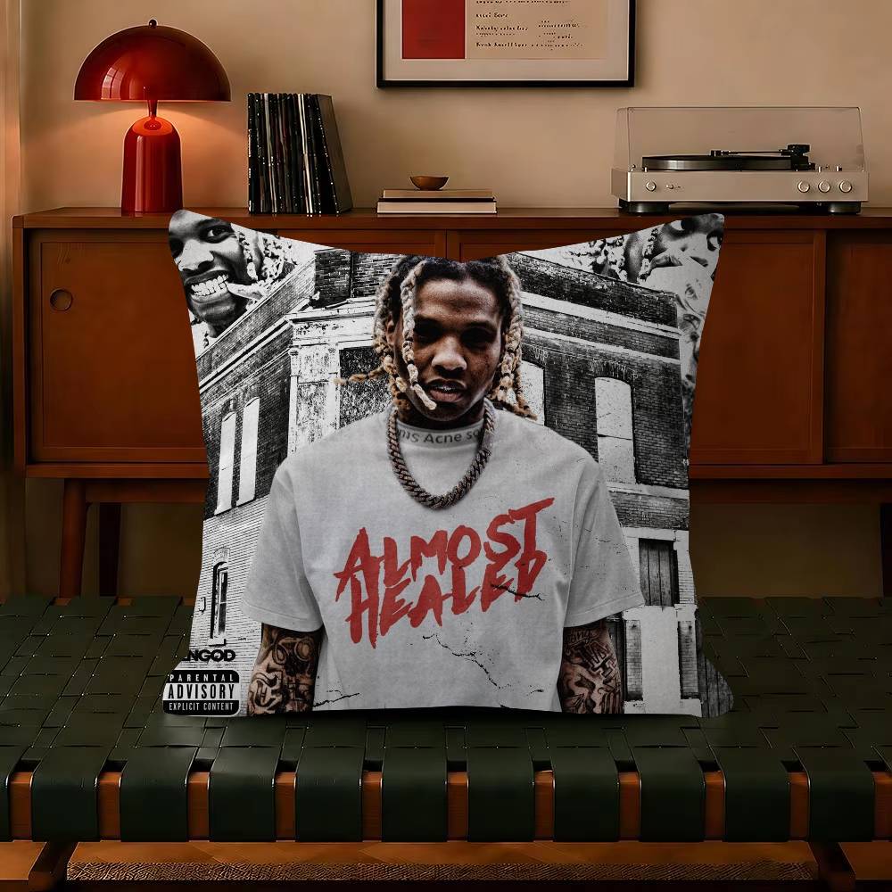 Rapper Lil Durk Deep Thoughts Pillow Gift Home Office Decoration Bedroom Sofa Car Cushion Cover case 45x45