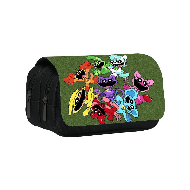 Doppellagiges Federmäppchen Lachende Critters 22cm/8,7inch Schultaschen-Stifteetui für Schüler Großer Stauraum Schüler-Federmäppchen Schulgeschenk