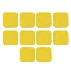 10 STÜCKE Fußball Markierungspunkte PP 23cm Quadratisch Flach Fußball Bodenpunkte für Outdoor Geschwindigkeitstraining Gelb