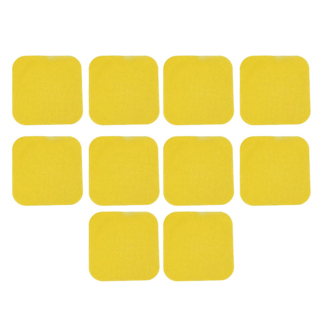 10 STÜCKE Fußball Markierungspunkte PP 23cm Quadratisch Flach Fußball Bodenpunkte für Outdoor Geschwindigkeitstraining Gelb