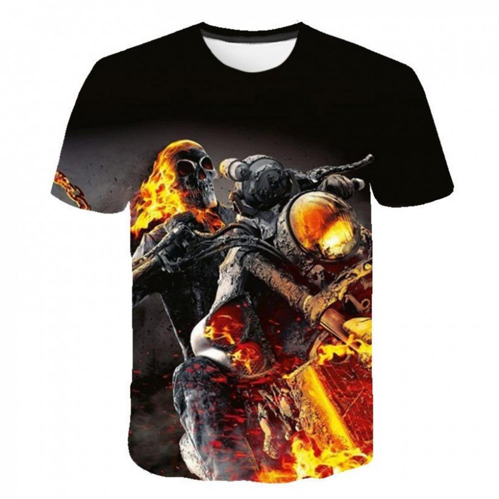 

Ghost Rider 3D Принтовані Чоловічі та Дитячі Топи Літні Футболки з Коротким Рукавом та Круглим Вирізом Повсякденні Вінтажні Футболки для Хлопчиків Чоловіків Великих Розмірів XL