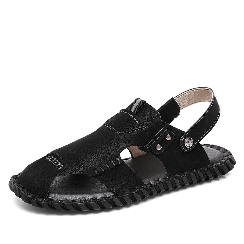 Mode2024 Sommer Lochlederschuhe Herren Freizeitsandalen Atmungsaktive Lochschuhe Sandalen Herren Handgefertigte Schuhe Sandalen Große Größe 38-46