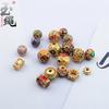 Ancient Gold Enamel Hollow Beads for DIY Bracelets & Necklaces