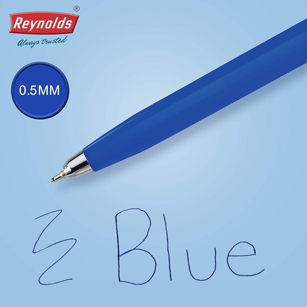 Reynolds Jetter Classic 0.7mm Blue Ink Ball Pens, Pack of 10, Smooth Writing for Office, Home & School