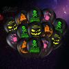 Halloween Venue Supplies 12PCS Fluorescent Balloons Durable Latex Party Decorations Glow in The Black Light Reactive Balloons Dark Festive