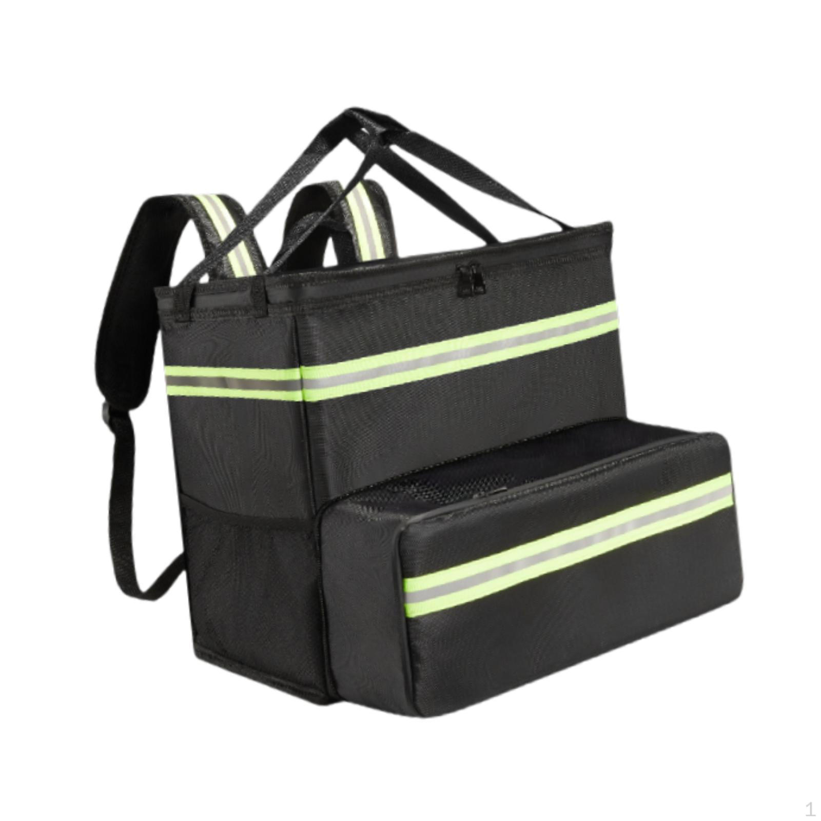 

Расширяемый рюкзак для пиццы, сумка для доставки, легкий, с гладкой молнией, портативный, прочный Expandable Green