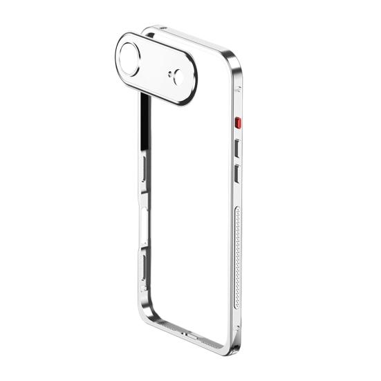 Metal Phone Case for IPhone 17/17 Pro/17 Max/17 Air Detachable Lens Cover & Heat Dissipation Phone Case Ultra-Thin Protective Frame with Hidden Strap