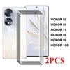 2PCSScreen Protector for Honor 100 90 80 70 60 50 Tempered Glass 9H 3D Curved Protective Anti Scratch Fingerprint Scan Bubble Free