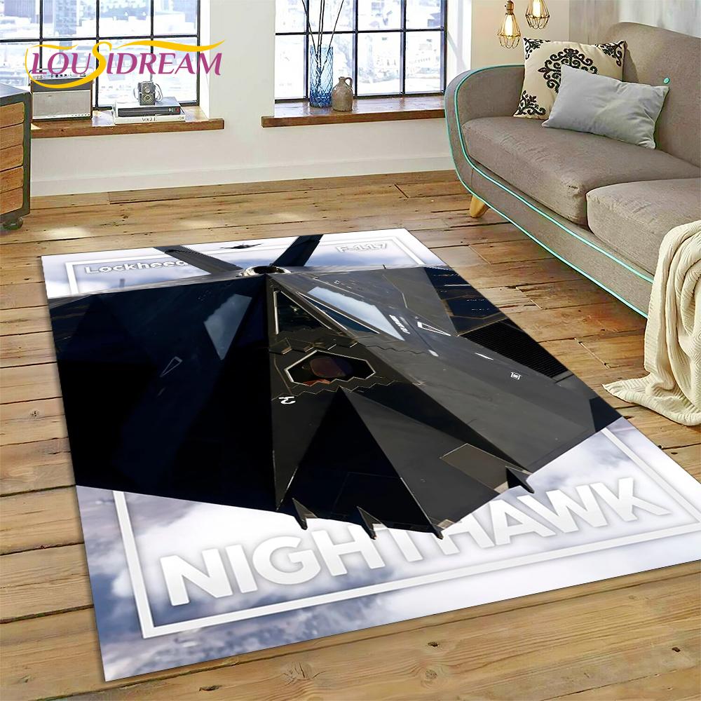 3D Flygvapnets Jaktplan Spitfire Flygplan Matta för Hem Vardagsrum Sovrum Soffa Dörrmatta Dekor, Barnområdesmatta Halkfri Matta